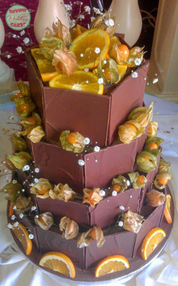chocolate sheet wedding cake